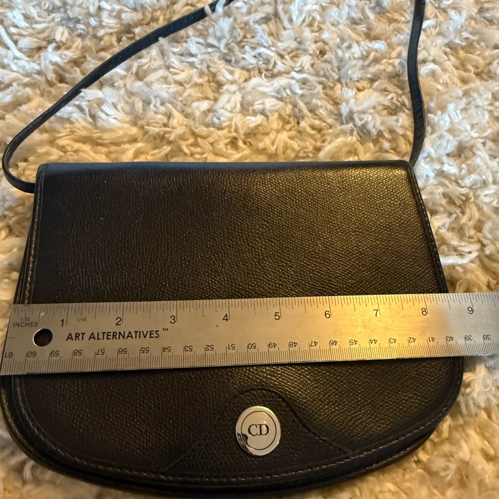 Vintage Dior Black Leather Crossbody Bag